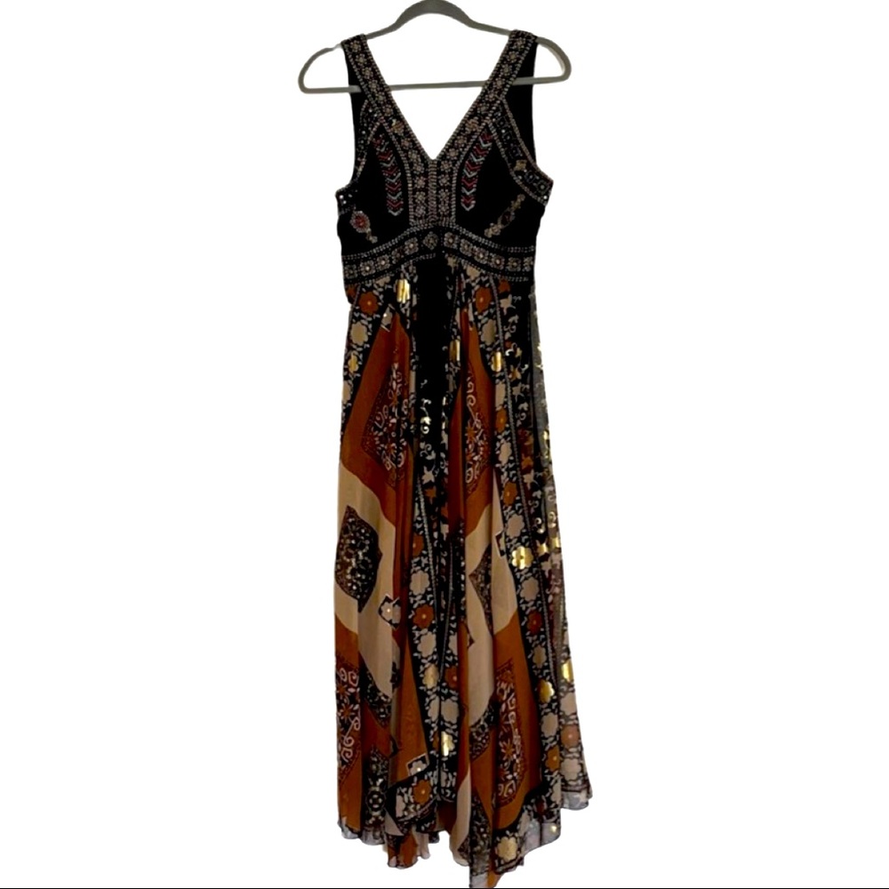NWT Anthropologie Maxi Dress w embellished velvet